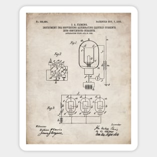 Electrician Patent - Maker Workshop Art - Antique Sticker